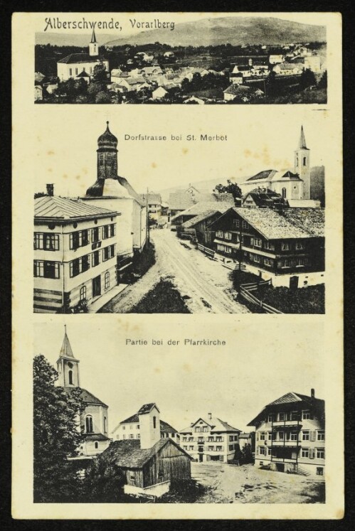 Alberschwende, Vorarlberg : Dorfstrasse bei St. Merbot