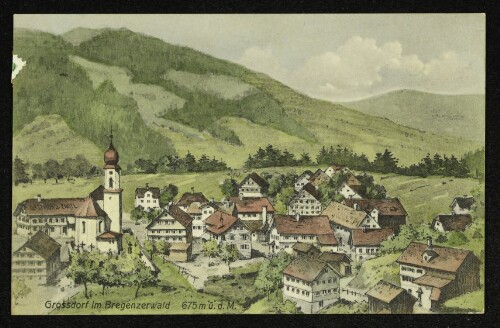 Grossdorf im Bregenzerwald : 675 m ü. d. M.