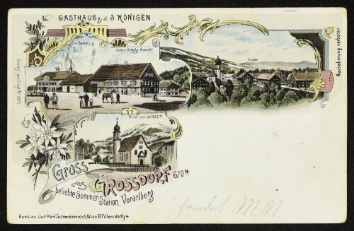 Gruss aus Grossdorf 670 m : beliebte Sommer-Station Vorarlberg