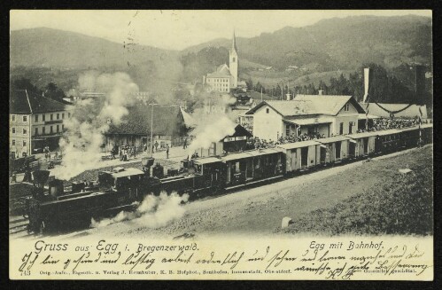 Gruss aus Egg i. Bregenzerwald : Egg mit Bahnhof