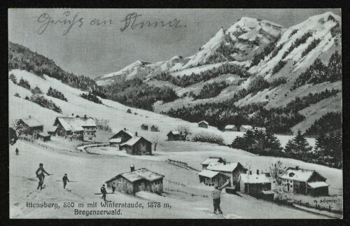 Ittensberg, 860 m mit Winterstaude, 1878, Bregenzerwald