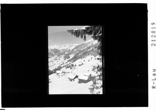 Kristberg gegen Schesaplana und Zimba Silbertal, Montafon, Vorarlberg