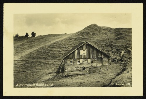 Alpwirtschaft Hochhädrich