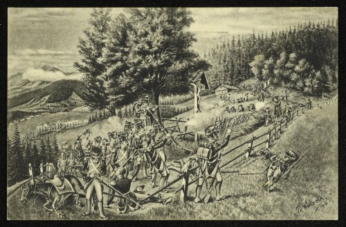 Episode aus dem siegreichen Gefechte der Bregenzerwälder unter ihren Hauptleuten Sutterlüti und Berlinger gegen 6-800 Franzosen am Häleisen bei Hittisau, den 14. Juli 1800