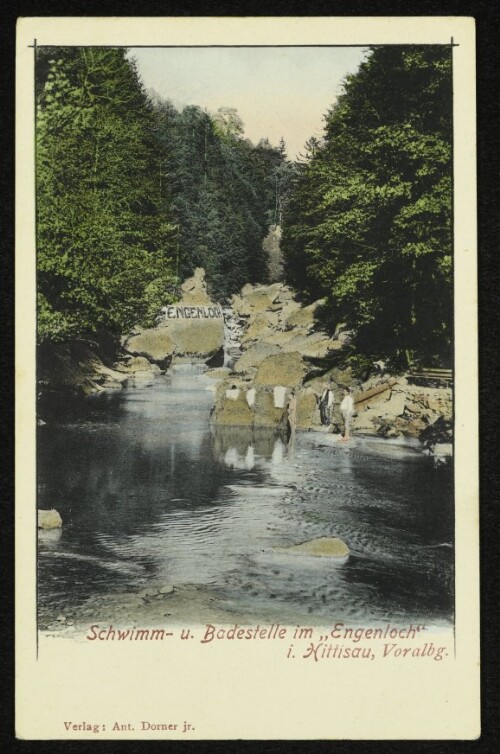 Schwimm- u. Badestelle im  Engenloch  i. Hittisau, Voralbg.