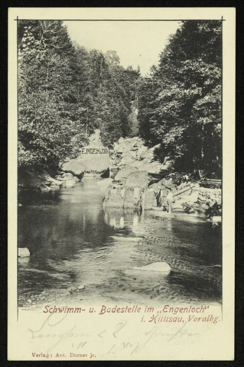 Schwimm- u. Badestelle im  Engenloch  i. Hittisau, Voralbg.