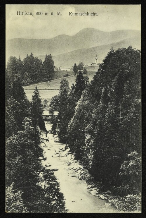 Hittisau, 800 m ü. M. : Kumaschlucht