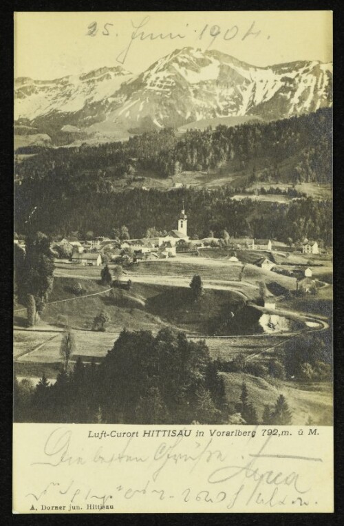 Luft-Curort Hittisau in Vorarlberg 792 m ü M.