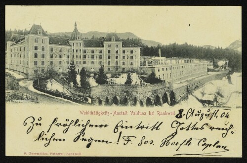 Wohlthätigkeits-Anstalt Valduna bei Rankweil