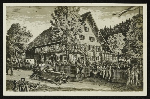 Gasthof und Pension zum  Schützen  : Hermann Gratz, Rankweil (Vorarlberg) : schöner schattiger Garten