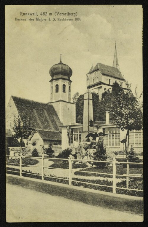 Rankweil, 462 m (Vorarlberg) : Denkmal des Majors S. Nachbaur 1809