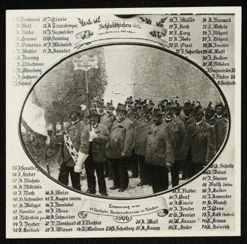 Schlußschießen 17. November 1907 : Erinnerung an das XV. Deutsche Bundesschiessen in München 1906 : Schützengilde Bregenz