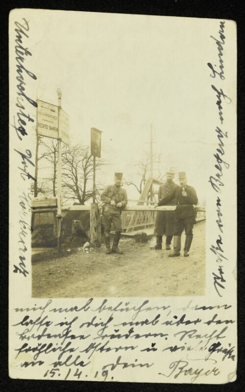 Soldaten an der Grenzbrücke Unterhochsteg