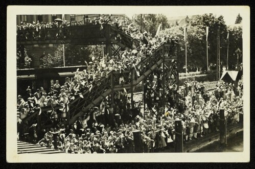 Empfang deutscher KdF-Dampfer in Bregenz