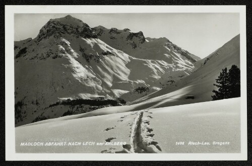 Madloch Abfahrt nach Lech am Arlberg