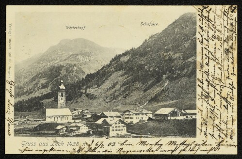 Gruss aus Lech 1438 m : Wösterkopf : Schafalpe : [Correspondenzkarte]