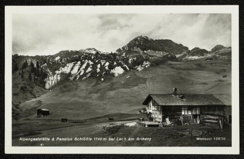 Alpengaststätte & Pension Schlößle 1745 m bei Lech am Arlberg