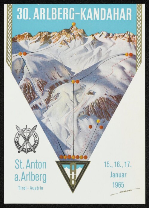 30. Arlberg-Kandahar : St. Anton a. Arlberg Tirol - Austria : 15., 16., 17. Januar 1965