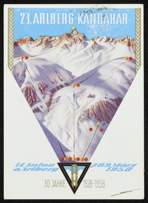 23. Arlberg-Kandahar : St. Anton a. Arlberg 7.8.9. März 1958