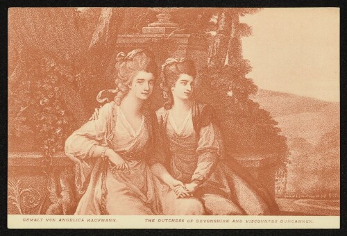 Gemalt von Angelica Kaufmann : The Durchess of Devonshire and Viscountes Duncannon