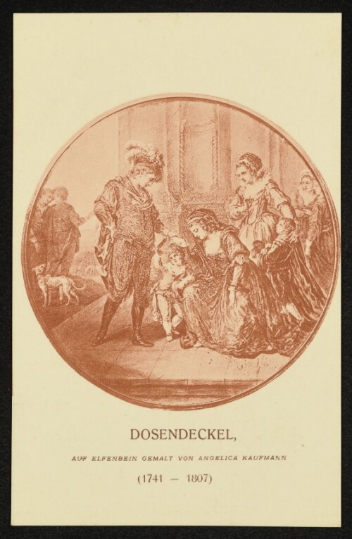 Dosendeckel : Auf Elfenbein gemalt von Angelica Kaufmann (1741- 1807)
