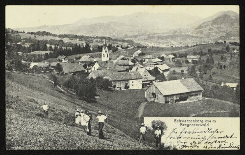 Schwarzenberg 694 m Bregenzerwald : [Correspondenz-Karte]