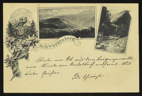 Schwarzenberg im Bregenzer Wald : Brücke bei Schwarzenberg : [Correspondenz
