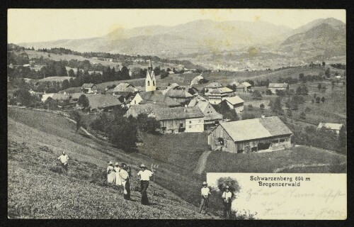 Schwarzenberg 694 m Bregenzerwald : [Correspondenz-Karte]