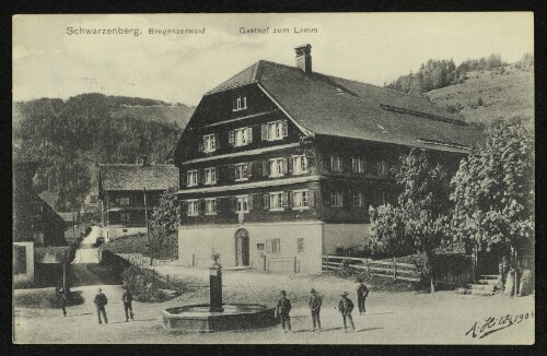 Schwarzenberg, Bregenzerwald : Gasthof zum Lamm : [Korrespondenzkarte]