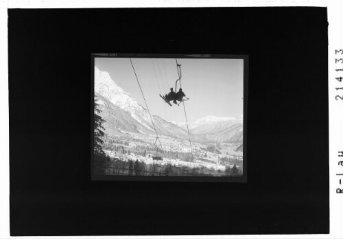 Skilift Vandans - Latschau, Montafon Vorarlberg : [Sessellift bei Vandans - Latschau mit Blick zum Walserkamm und Hohen Frassen]