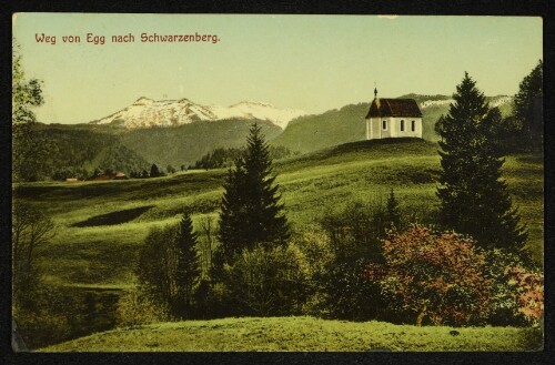 Weg von Egg nach Schwarzenberg : [Correspondenz-Karte]