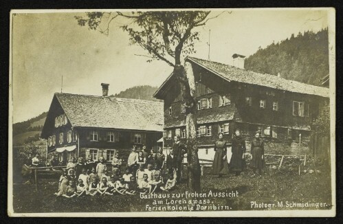 Gasthaus zur frohen Aussicht am Lorenapass Ferienkolonie Dornbirn