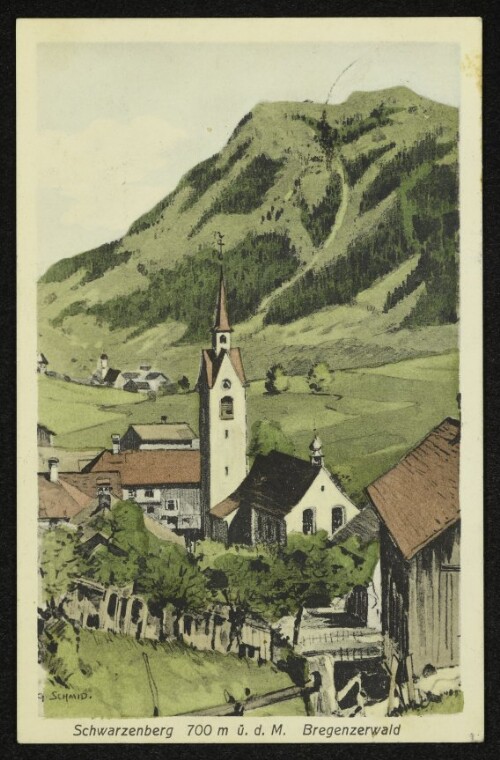 Schwarzenberg 700 m ü. d. M. Bregenzerwald