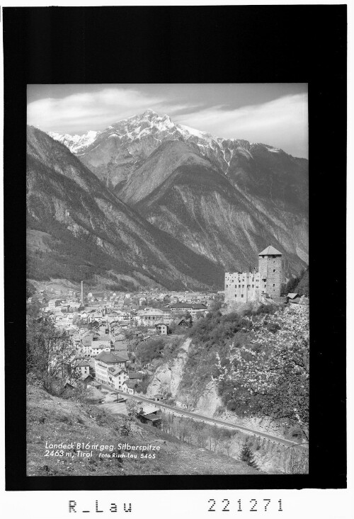 Landeck 816 m gegen Silberspitze 2463 m / Tirol