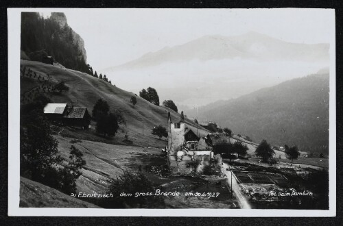 Ebnit nach dem grossen Brande am 30.6.1927