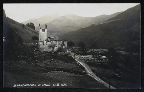 Brandunglück in Ebnit 30.VI.1927.