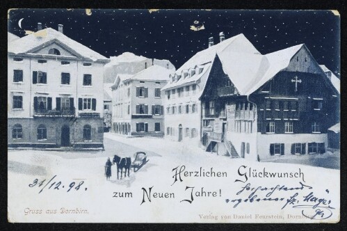 Herzlichen Glückwunsch zum Neuen Jahre! Gruss aus Dornbirn