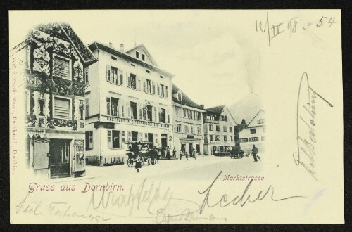 Gruss aus Dornbirn. Marktstrasse.