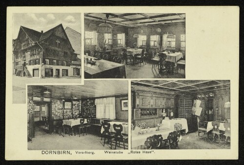 Dornbirn, Vorarlberg. Weinstube  Rotes Haus 