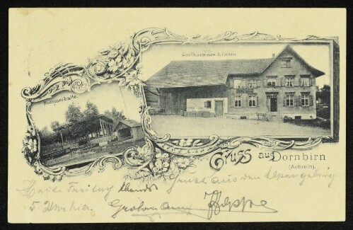 Gruss aus Dornbirn (Achrain) : Gasthaus am Achrain, Sommerhalle