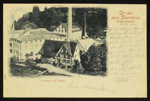 Gruss aus Dornbirn (Steinebach). Gasthaus zur Traube.