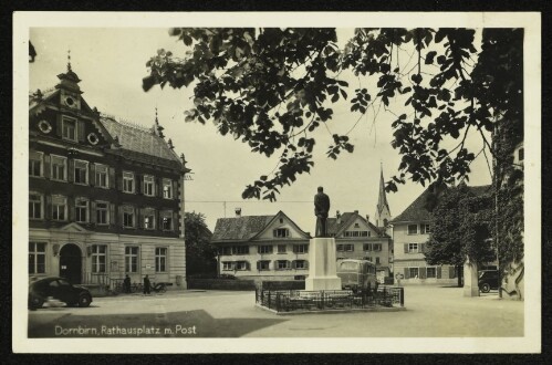 Dornbirn, Rathausplatz m. Post