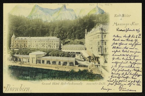 Dornbirn. Grand Hôtel Rickatschwende 1000 mtr. ü. d. M.