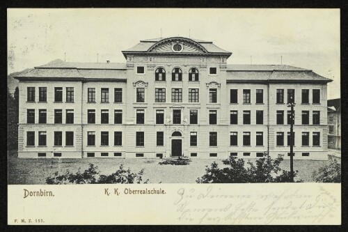 Dornbirn. K. K. Oberrealschule