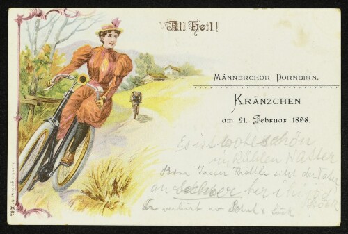 Männerchor Dornbirn - Kränzchen am 21. Februar 1898
