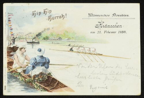 Hip Hip Hurrah! : Männerchor Dornbirn - Kränzchen: am 21. Februar 1898