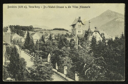 Dornbirn (430 m), Vorarlberg - Dr.-Waibel-Strasse u. die Villen Hämmerle