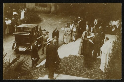 Kaiser Karl I. beim Besuch der Abtei Wettingen-Mehrerau in Bregenz