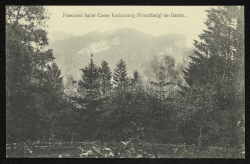 Pensionat Sačré Coeur Riedenburg (Vorarlberg) im Garten.