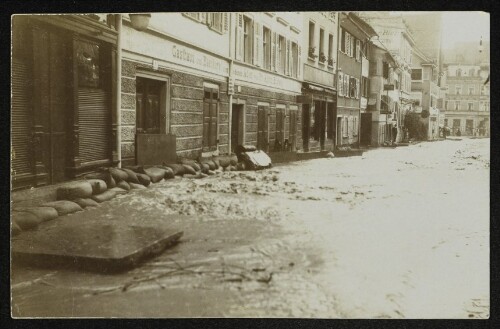 Bregenz - Rathausstraße bei Hochwasser